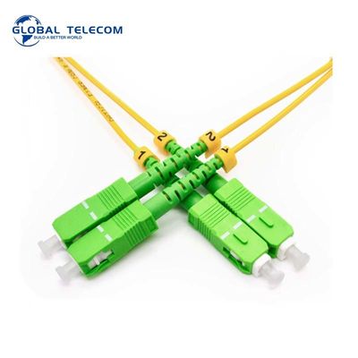 Os2 Duplex Sc Apc Fiber Optic Cable 9/125nm For Fast Ethernet