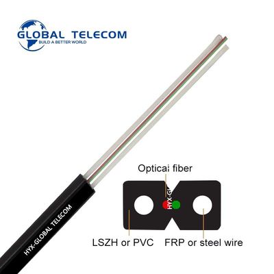 GJYXFCH Flat Drop Fiber Cable FRP / Steel Wire 1 Core 2 Core